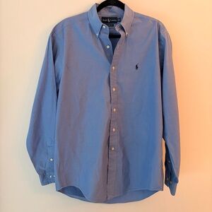 Ralph Lauren Men’s Classic Fit Blue Dress Shirt 15.5 34/35